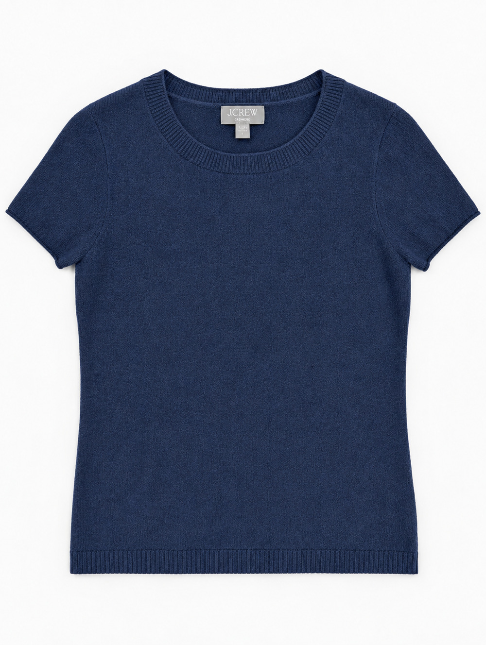 J.Crew Cashmere Short Sleeve Sweater Womens XS Navy BG648 NWT
